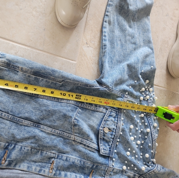 Beaded rhinestone Jean jacket - Picture 7 of 7